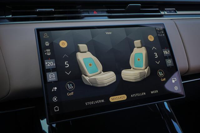 Land Rover RANGE ROVER SPORT P550e Autobiography PHEV | ADAPTIVE CRUISE | FABRIEKSGARANTIE | SOFTCLOSE | MASSAGE | STOELVERWARMING & VERKOELING | STUURVERWARMING | SUEDE HEMEL | 23 INCH | APPLE CARPLAY | ACHTERASBESTURING |