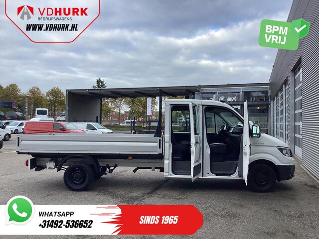 MAN TGE 3.180 DSG Aut. DC Dubbel Cabine BPM VRIJ! Open Laadbak 350x203/ 7 Pers./ Carplay/ Trekhaak/ Cruise/ 2.8t Trekverm./ Airco/ Pick Up