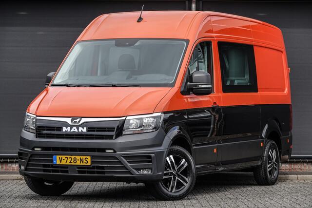 MAN TGE 35 | 177Pk Aut. 3.180 | L3H3 | Dubbel Cabine | 5-Persoons | Achteruitrijcamera | Trekhaak | 17''