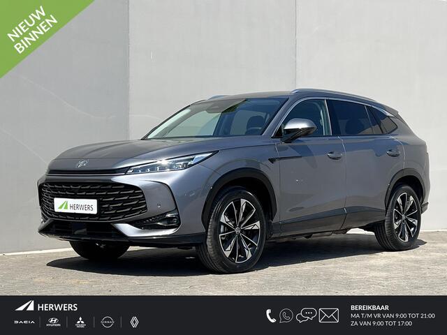MG HS 1.5 Full Hybrid+ Luxury / Fabrieksgarantie tot 12-2032<150.000 km / Stuur- & Stoelverwarming / Elektrische achterklep / Camera 360° / Apple Carplay Android Auto / Adaptief cruise control / Draadloze telefoon lader / Keyless Entry/Start / 19" LM wielen /