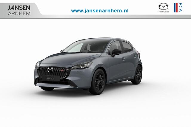 Mazda 2 e-Skyactiv G 90 6MT Homura | 16-inch lichtmetalen velgen, Black | 8-inch LCD touchscreen kleurenscherm | Achteruitrijcamera
