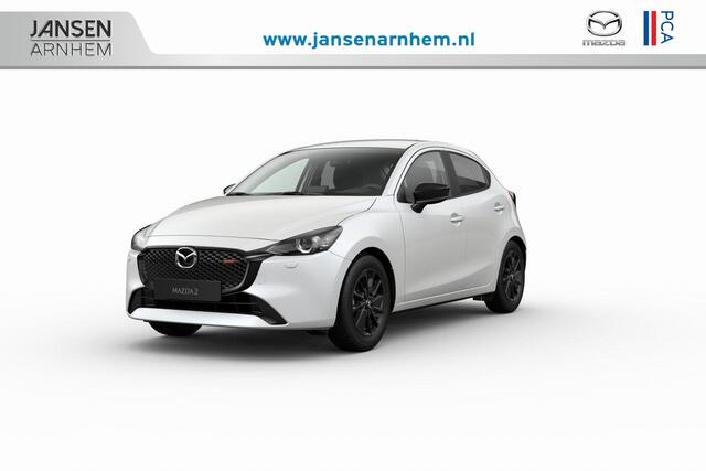Mazda 2 e-Skyactiv G 90 6MT Homura | 16-inch lichtmetalen velgen, Black | 8-inch LCD touchscreen kleurenscherm | Achteruitrijcamera
