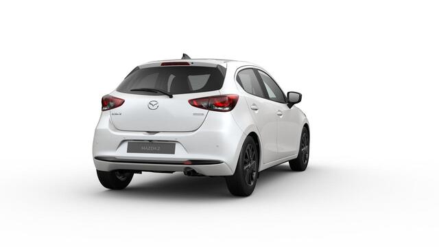 Mazda 2 e-Skyactiv G 90 6MT Homura | 16-inch lichtmetalen velgen, Black | 8-inch LCD touchscreen kleurenscherm | Achteruitrijcamera