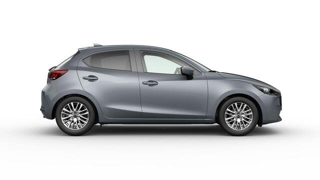 Mazda 2 e-Skyactiv G 90 6MT Exclusive-Line Driver Assistance Pack | 16-inch lichtmetalen velgen, Bright Silver | 360° View Monitor | 8-inch LCD touchscreen kleurenscherm