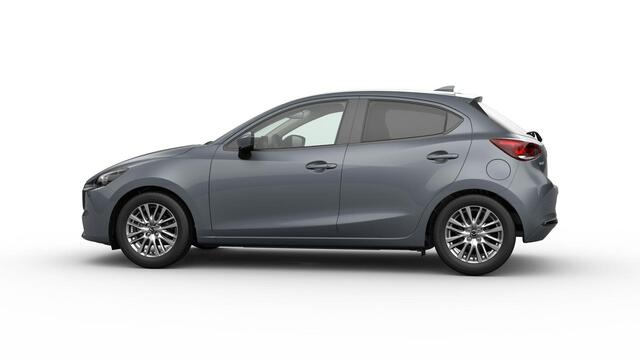 Mazda 2 e-Skyactiv G 90 6MT Exclusive-Line Driver Assistance Pack | 16-inch lichtmetalen velgen, Bright Silver | 360° View Monitor | 8-inch LCD touchscreen kleurenscherm