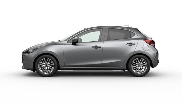 Mazda 2 e-Skyactiv G 90 6MT Exclusive-Line | 16-inch lichtmetalen velgen, Bright Silver | 8-inch LCD touchscreen kleurenscherm | Achteruitrijcamera
