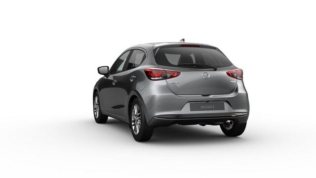 Mazda 2 e-Skyactiv G 90 6MT Exclusive-Line | 16-inch lichtmetalen velgen, Bright Silver | 8-inch LCD touchscreen kleurenscherm | Achteruitrijcamera