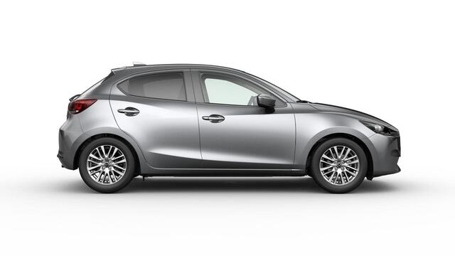 Mazda 2 e-Skyactiv G 90 6MT Exclusive-Line | 16-inch lichtmetalen velgen, Bright Silver | 8-inch LCD touchscreen kleurenscherm | Achteruitrijcamera