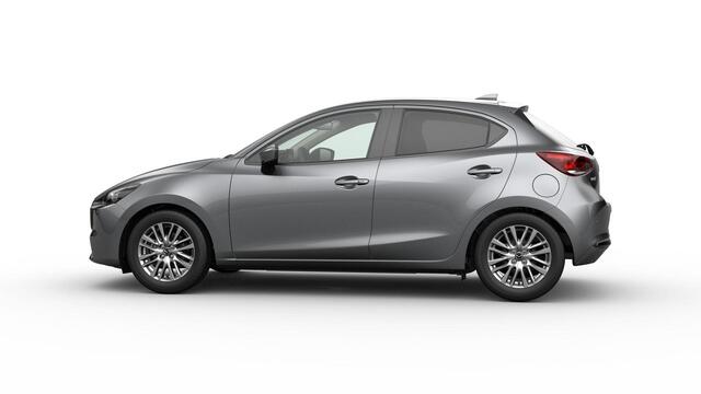Mazda 2 e-Skyactiv G 90 6MT Exclusive-Line | 16-inch lichtmetalen velgen, Bright Silver | 8-inch LCD touchscreen kleurenscherm | Achteruitrijcamera