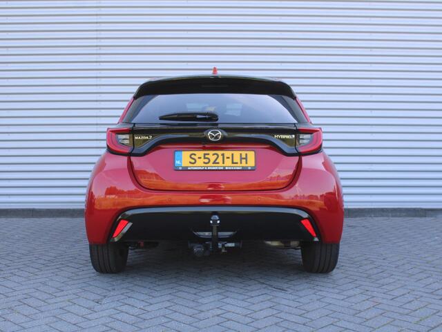 Mazda 2 Hybrid 1.5 Select | Trekhaak | Stuur-/stoelverwarming | Camera | HUD | Inductielader | Dodehoek detectie | Cruise adapt. | Clima | 16" LM |