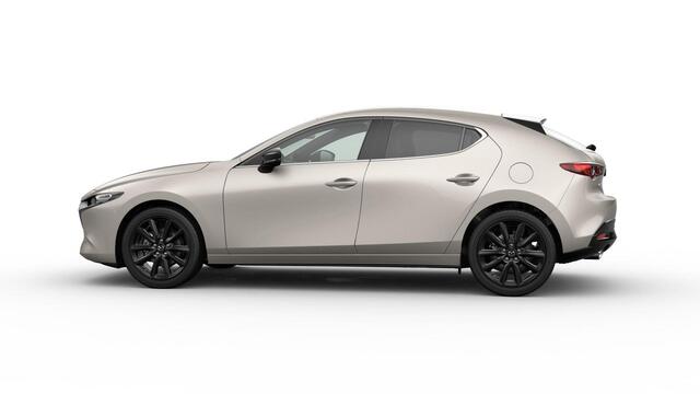 Mazda 3 Hatchback e-Skyactiv X 186 6AT Nagisa | 7-inch digitale meterset | Achteruitrijcamera | Active Driving Display (ADD), projectie in de voorruit: kleuren head-up display met belangrijkste rij-informatie