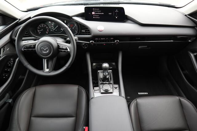 Mazda 3 2.0 e-SkyActiv-G M Hybrid 150 Exclusive-line - Demo - Zwart leer - 360 camera - 18" lmv