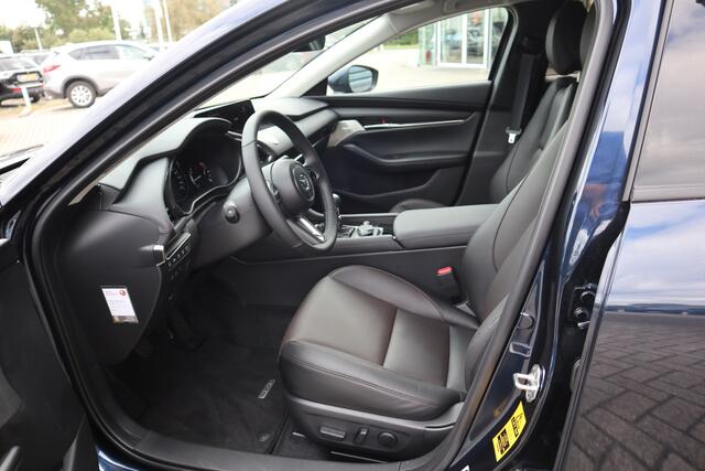 Mazda 3 2.0 e-SkyActiv-G M Hybrid 150 Exclusive-line - Demo - Zwart leer - 360 camera - 18" lmv