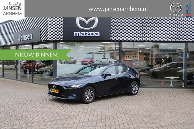 Mazda 3 HB 2.0 e-SkyActiv-G M Hybrid 122 Comfort+ Leder , Automaat, Leder, Adap.Cruise, Navi, Apple Carplay Clima, Camera, PDC, LMV 16 Inch, Stuur/Stoelverwarming