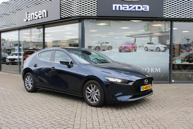 Mazda 3 HB 2.0 e-SkyActiv-G M Hybrid 122 Comfort+ Leder , Automaat, Leder, Adap.Cruise, Navi, Apple Carplay Clima, Camera, PDC, LMV 16 Inch, Stuur/Stoelverwarming