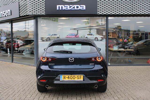 Mazda 3 HB 2.0 e-SkyActiv-G M Hybrid 122 Comfort+ Leder , Automaat, Leder, Adap.Cruise, Navi, Apple Carplay Clima, Camera, PDC, LMV 16 Inch, Stuur/Stoelverwarming