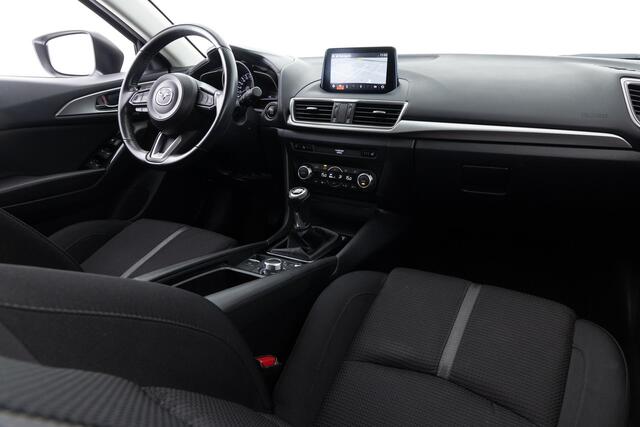 Mazda 3 2.0 SkyActiv-G 120 TS+ | NAVIGATIE | 18 INCH LM | DODEHOEK DETECTIE | CRUISE CONTOL | CLIMATE CONBTROL | VERWARMDE STOELEN |16 INCH LM | NED AUTO |