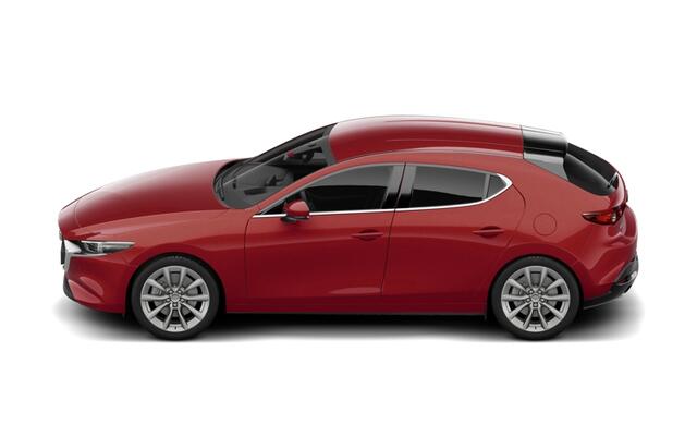 Mazda 3 Hatchback e-Skyactiv G 140 6MT Homura | 7-inch digitale meterset | Achteruitrijcamera | Active Driving Display (ADD), projectie in de voorruit: kleuren head-up display met belangrijkste rij-informatie