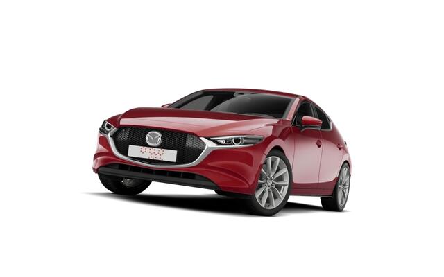 Mazda 3 Hatchback e-Skyactiv G 140 6AT Homura | 7-inch digitale meterset | Achteruitrijcamera | Active Driving Display (ADD), projectie in de voorruit: kleuren head-up display met belangrijkste rij-informatie