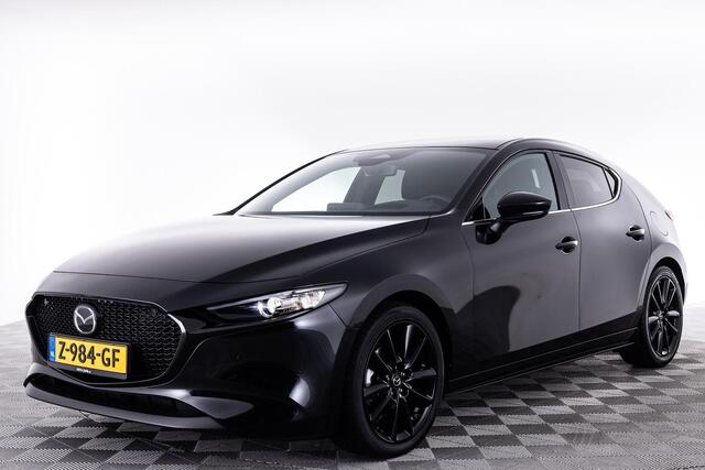 Mazda 3 2.0 e-SkyActiv-G M Hybrid 150 Homura | AUTOMAAT | APPLE CARPLAY | 18 INCH | DODEHOEK DETECTIE | ACHTERUITRIJCAMERA | HEAD UP | NED AUTO | * 6 JAAR FABRIEKSGARANTIE |