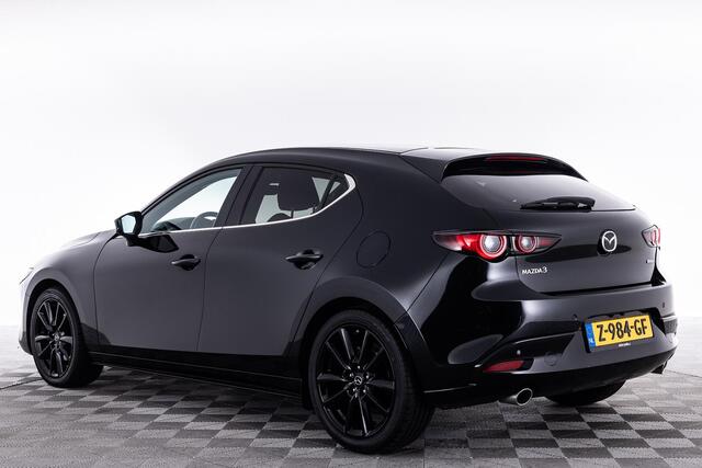 Mazda 3 2.0 e-SkyActiv-G M Hybrid 150 Homura | AUTOMAAT | APPLE CARPLAY | 18 INCH | DODEHOEK DETECTIE | ACHTERUITRIJCAMERA | HEAD UP | NED AUTO | * 6 JAAR FABRIEKSGARANTIE |