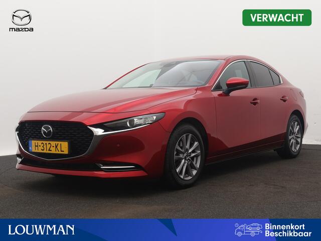 Mazda 3 2.0 e-SkyActiv-X M Hybrid 180 Comfort | BOSE Audio | Navigatie | Camera | Leder | LM velgen | Stuur-/Stoelverwarming | Dodehoek Ass. | Head-up Display | Stoelgeheugen |