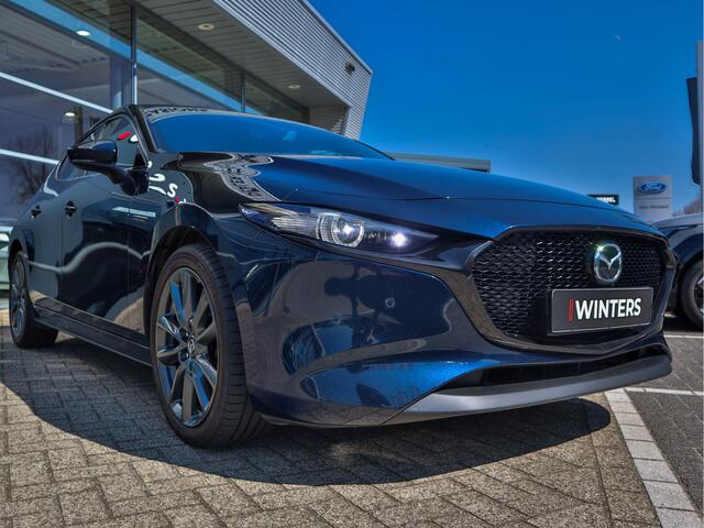 Mazda 3 2.0 e-SkyActiv-G M Hybrid 150 Homura Navi+BT Leder+stoelverw. ECC-Airco LED Cr.Control PDC Smartkey 18"LMV