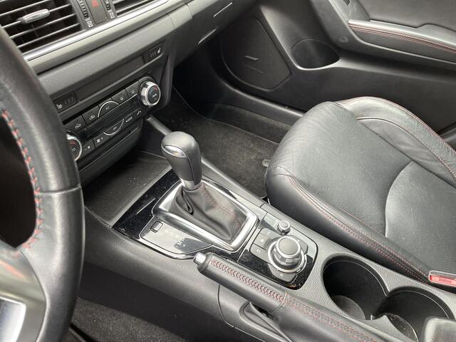Mazda 3 2.0 SkyActiv-G 120 GT-M HB , Automaat, Trekhaak, Navi, Clima, Leder, Bose, LMV 18 Inch, PDC, Camera, Cruise, Stoelverwarming, RVM