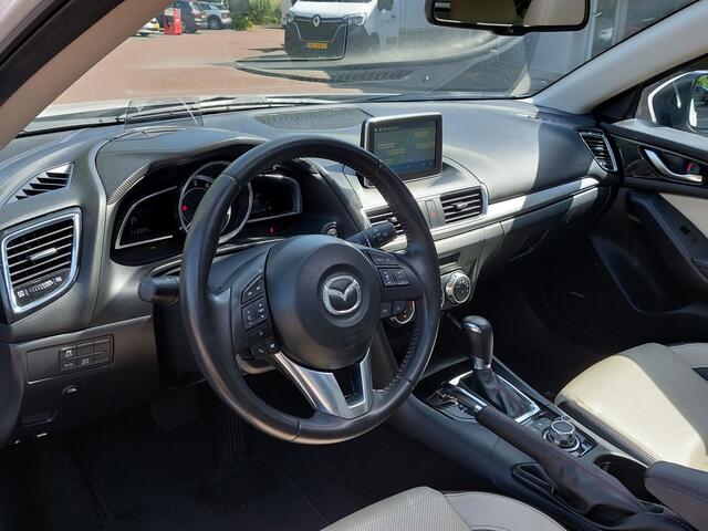 Mazda 3 2.0 SkyActiv-G 165pk Automaat GT-M 5-Deurs | Navi | BOSE Sound | Bi-Xenon | Adap.Cruise | Clima | Leder+Elek.Verstel | Keyless Entry | Schuifdak | Dodehoek+Regensensor | Pdc+Camera | 18''lm