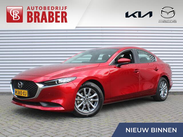 Mazda 3 2.0 e-SkyActiv-G M Hybrid 122 Comfort | Stuur-/stoelverwarming | Camera | Cruise adapt. | Clima | 16" LM | HUD | LED | Dodehoek detectie |