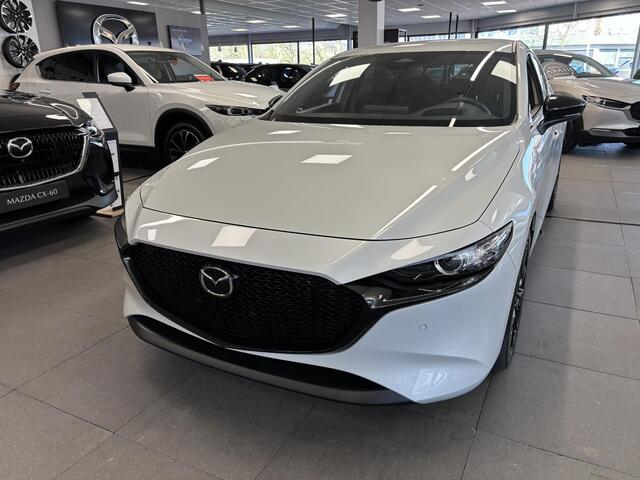 Mazda 3 HB 2.5 e-SkyActiv-G M Hybrid 140 Homura , Demovoordeel ¤ 5.094,-, Automaat, Navi, Adap.Cruise, Clima, Apple Carplay, Camera, PDC, HUD, Stoelverwarming, 18" LMV