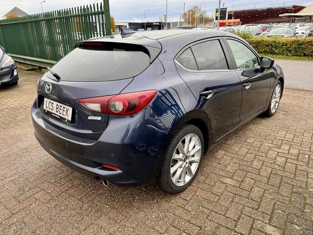 Mazda 3 2.0 SkyActiv-G 120 GT-M Sport | Automaat | Half Leer | Deep Crystal Bleu | Face-Lift | Dealer Onderhouden | Trekhaak optie | % Bovag Occasion Partner %