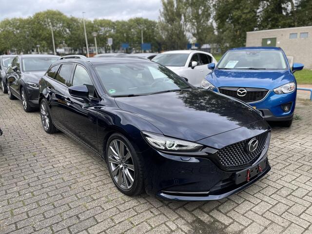 Mazda 6 Sportbreak 2.5 SkyActiv-G 194 Signature , Automaat, Trekhaak, Bruin Leder, LMV 19 Inch, 360 Camera, HUD, Adap. Cruise, LKA, Stoel/Stuurverwarming, Stuurverwarming, Bose, Clima, PDC