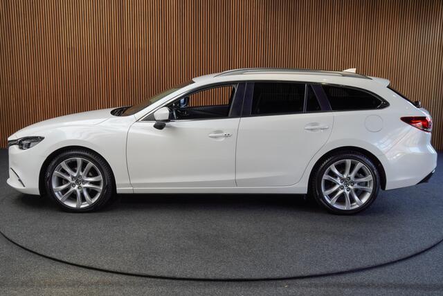 Mazda 6 Sportbreak 2.0 SkyActiv-G 165 Aut. Leer Navi Camera Bose Stuur- & stoelverwarming Climate PDC Metallic lak LM velgen