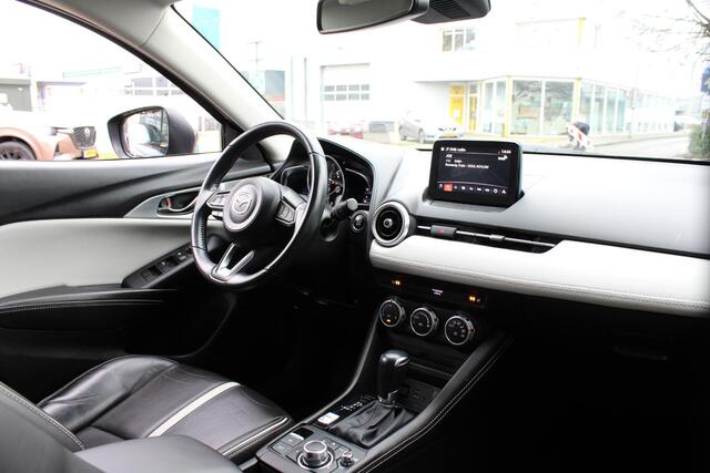 Mazda CX-3 2.0 SkyActiv-G 120 SkyLease Luxury , Automaat, Leder, Cruise, Navi, Clima, Camera, PDC, HUD, LMV 18 Inch, Stoelverwarming
