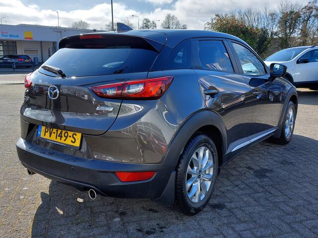 Mazda CX-3 2.0 SkyActiv-G 120pk SkyLease GT | Origineel NL | Navi | Clima | Cruise | Half-Leder | Head-Up | Keyless Entry | Pdc+Camera | Led Koplampen | Dodehoek+Rijstrooksensor | Privacy Glass | 18''lm