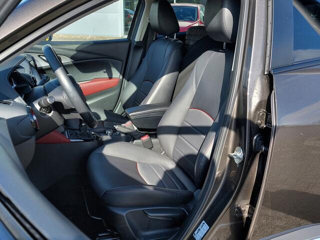 Mazda CX-3 2.0 SkyActiv-G 120pk SkyLease GT | Origineel NL | Navi | Clima | Cruise | Half-Leder | Head-Up | Keyless Entry | Pdc+Camera | Led Koplampen | Dodehoek+Rijstrooksensor | Privacy Glass | 18''lm