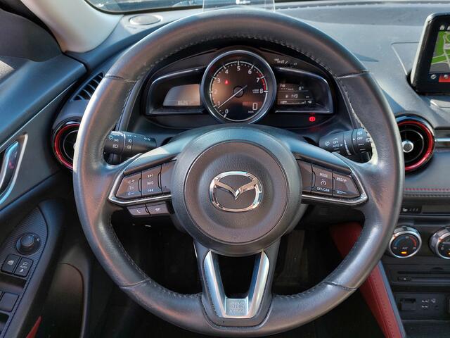 Mazda CX-3 2.0 SkyActiv-G 120pk SkyLease GT | Origineel NL | Navi | Clima | Cruise | Half-Leder | Head-Up | Keyless Entry | Pdc+Camera | Led Koplampen | Dodehoek+Rijstrooksensor | Privacy Glass | 18''lm