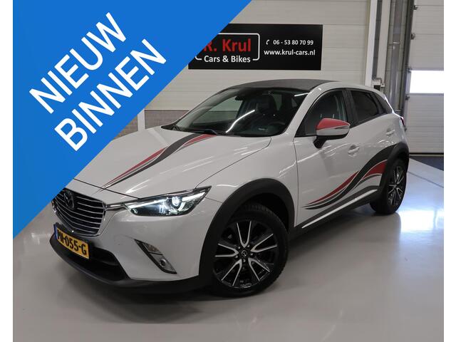 Mazda CX-3 2.0 SkyActiv-G 120 GT-M Automaat NL-Auto BOSE NAP Navigatie Head up display Camera 18 inch Sportvelgen Bose Cruise control Airco-ecc Stuurverwarming Leer Stoelverwarming