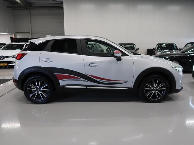 Mazda CX-3 2.0 SkyActiv-G 120 GT-M Automaat NL-Auto BOSE NAP Navigatie Head up display Camera 18 inch Sportvelgen Bose Cruise control Airco-ecc Stuurverwarming Leer Stoelverwarming