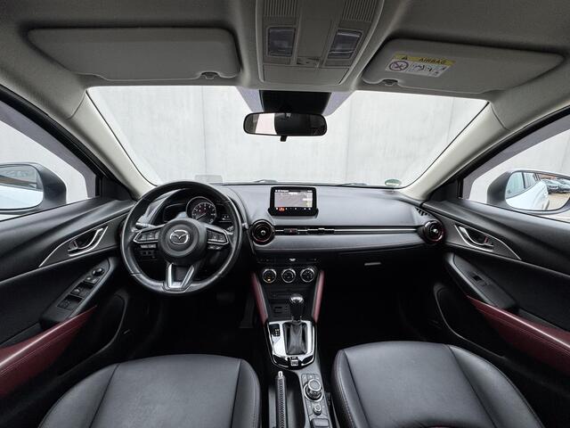 Mazda CX-3 2.0 SkyActiv-G 120 GT-M Trekhaak (trekgewicht 1200KG) / All season banden / Stoelverwarming / 100% onderhouden / Head-up display / Lederen bekleding / Adaptieve cruise control / Navigatie