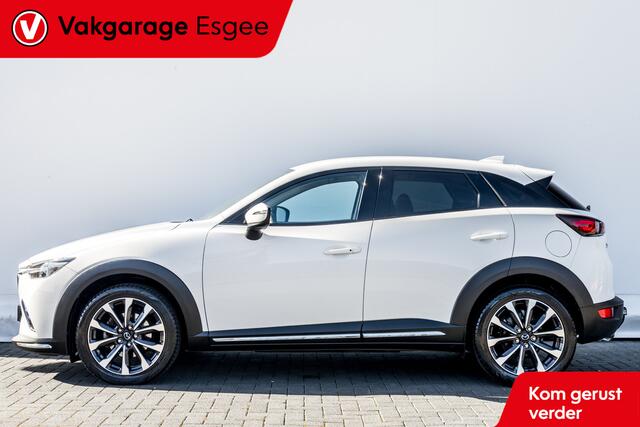 Mazda CX-3 2.0 122 PK SkyActiv-G 120 GT-M | Zwart Leer | 2 e Eign | Automaat | Ned Auto | 29DKM | Trekhaak | Hoge zit / Instap | Clima | Navi | Leer | Camera | Pdc | 18 Inch Lmv |