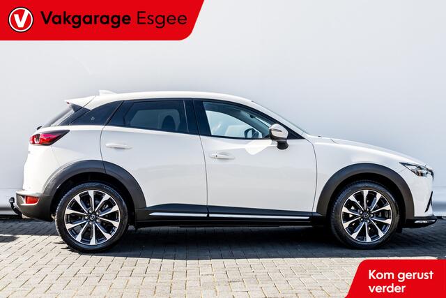 Mazda CX-3 2.0 122 PK SkyActiv-G 120 GT-M | Zwart Leer | 2 e Eign | Automaat | Ned Auto | 29DKM | Trekhaak | Hoge zit / Instap | Clima | Navi | Leer | Camera | Pdc | 18 Inch Lmv |