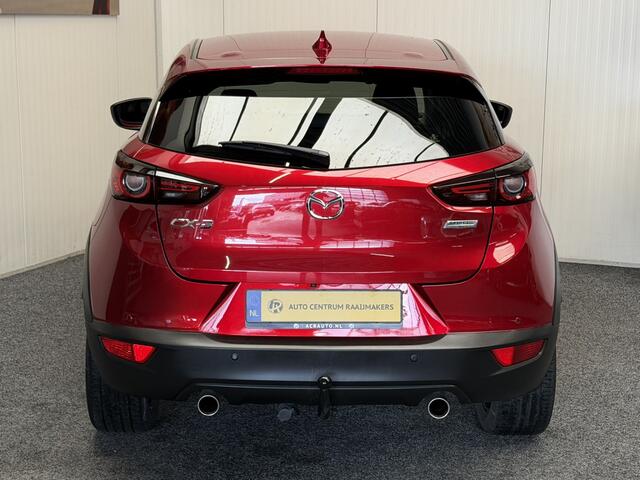Mazda CX-3 2.0 SKYACTIVE-G 120 SKYLEASE AUTOMAAT NAVIGATIE ADAPTIVE CRUISE CONTROL HEAD-UP DISPLAY KEYLESS GO RIJSTROOKSENSOREN DODEHOEKSENSOREN ACHTERUITRIJCAMERA AFN. TREKHAAK ZEER MOOI !!