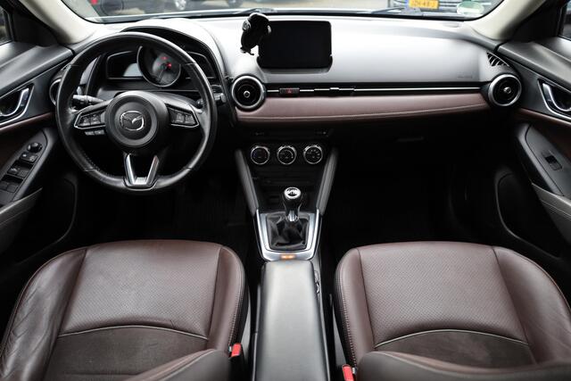 Mazda CX-3 2.0 SkyActiv-G 120 GT-Luxury LEER ELEC.MEMORYSTOELEN STOELVERW. HUD/ADD CAMERA DAB NAVI CRUISE CLIMA PDC 18''LMV NAP
