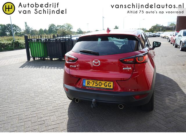 Mazda CX-3 2.0 SKYACTIVE-G 120PK GTM KEURIGE NETTE STAAT CAMERA STOELVERWARMING ANDROID/APPLECARPLAY NAVI LMV 4X ZGAN BANDEN FULL LED KEYLESS LEDER PDC TREKHAAK ENZ...