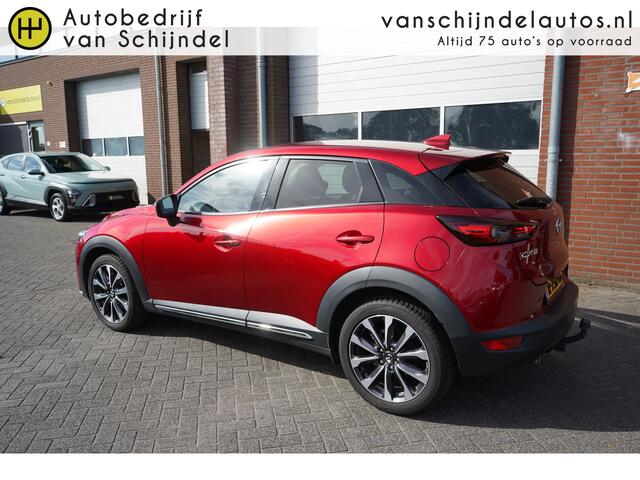 Mazda CX-3 2.0 SKYACTIVE-G 120PK GTM KEURIGE NETTE STAAT CAMERA STOELVERWARMING ANDROID/APPLECARPLAY NAVI LMV 4X ZGAN BANDEN FULL LED KEYLESS LEDER PDC TREKHAAK ENZ...