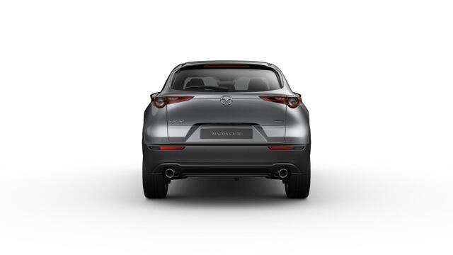 Mazda CX-30 Mazda e-Skyactiv X 186 6AT Exclusive-Line Black Comfort Pack & Driver Assistance & Sound Pack & Design Pack & Sunroof Pack | 18-inch lichtmetalen velgen, Silver | 360° View Monitor | 7-inch digitale meterset