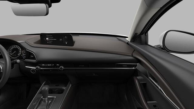 Mazda CX-30 Mazda e-Skyactiv X 186 6AT Exclusive-Line Black Comfort Pack & Driver Assistance & Sound Pack & Design Pack & Sunroof Pack | 18-inch lichtmetalen velgen, Silver | 360° View Monitor | 7-inch digitale meterset