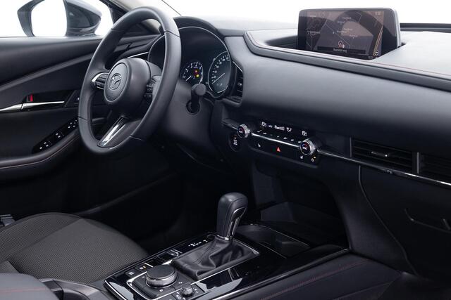 Mazda CX-30 2.0 e-SkyActiv-G M Hybrid Homura | AUTOMAAT | APPLE CARPLAY | 18 INCH LM | ADAPTIEF CRUISE CONTROL | DODEHOEK DETECTIE | * 6 JAAR FABRIEKSGARANTIE |